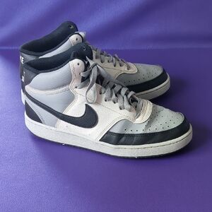 Nike Court Vision Men's Black, White, And Gray Sneakers